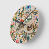 Horloge Ronde Pépinière Alice Colorée 1800 Classique Wonderland (Angle)