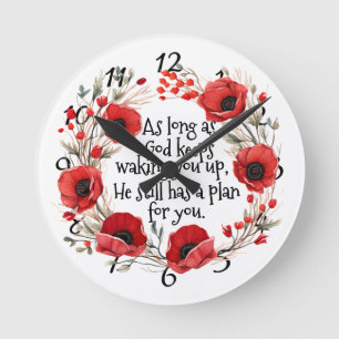 Horloge Ronde Pépites rouges Mug
