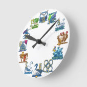 Horloge Ronde Perdrix dans un poirier (Angle)