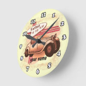 Horloge Ronde Père De L'Année (Angle)