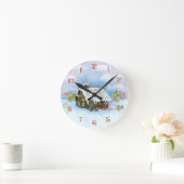 Horloge Ronde Père Noël aime les cookies Noël (Maison)