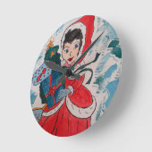 Horloge Ronde Père Noël Helper Christmas (Angle)