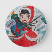 Horloge Ronde Père Noël Helper Christmas (Recto)