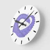 Horloge Ronde Periwinkle heart dragon on white (Angle)