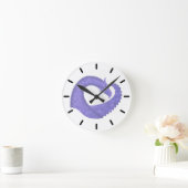 Horloge Ronde Periwinkle heart dragon on white (Maison)