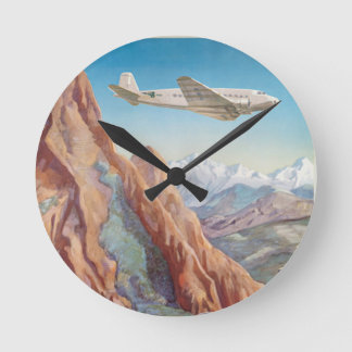 Horloge Ronde Pérou vintage des Incas via Pan American Travel