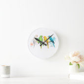 Horloge Ronde Perroquets indiens Ringneck (Maison)