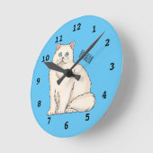 Horloge Ronde Persian cat (Angle)