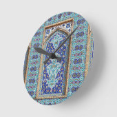 Horloge Ronde Persian elaborate tiled mural design round clock (Angle)
