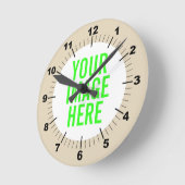 Horloge Ronde Personalize your own round clock (Angle)