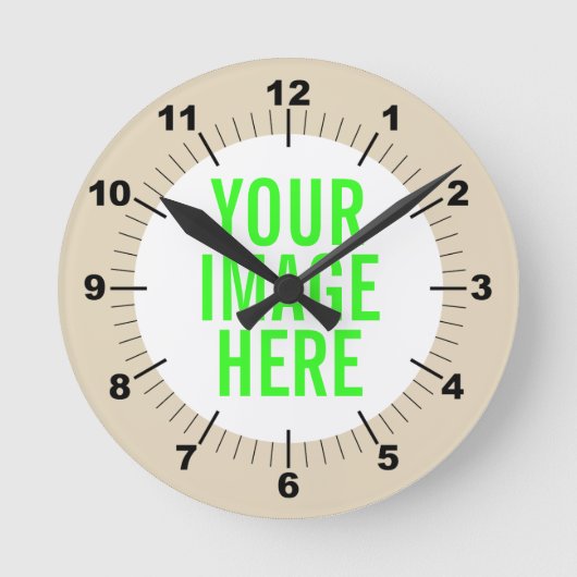 Horloge Ronde Personalize your own round clock (Recto)