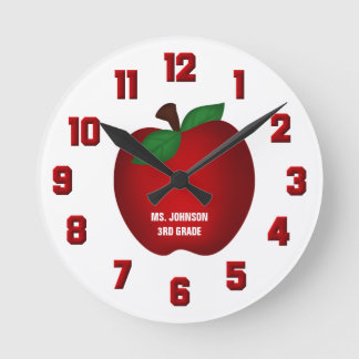 Horloge Ronde Personalized Apple Wall Clock