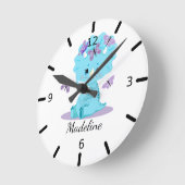 Horloge Ronde Personalized Baby Triceratops - Dinosaur (Angle)