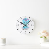 Horloge Ronde Personalized Baby Triceratops - Dinosaur (Maison)