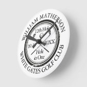 Horloge Ronde Personalized Golf Hole in One Classic  (Angle)