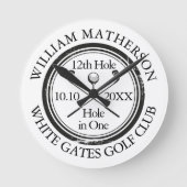 Horloge Ronde Personalized Golf Hole in One Classic  (Recto)