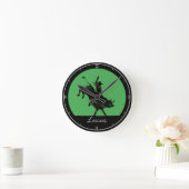 Horloge Ronde PERSONALIZED NAME Western Rodeo Bull Rider Cowboy (Maison)
