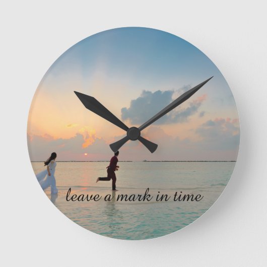 Horloge Ronde Personalized Romantic Photo (Recto)