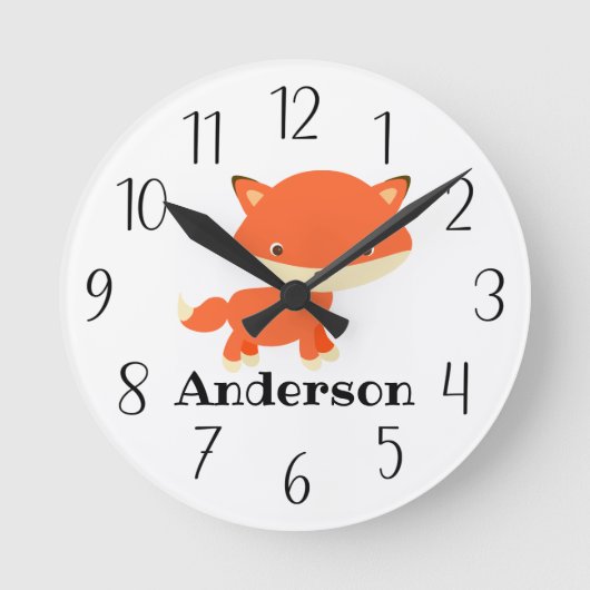 Horloge ronde personnalisée de Baby Fox (Recto)