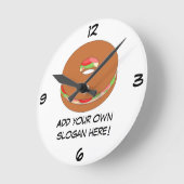 Horloge Ronde Personnaliser de cette image Bagel (Angle)