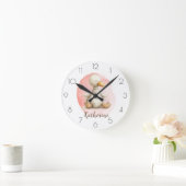 Horloge Ronde Personnaliser l’aquarelle Nourriture Nourriture Fi (Maison)