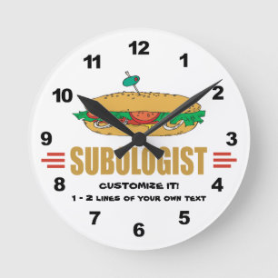 Horloge Ronde Personnaliser les sandwiches secondaires
