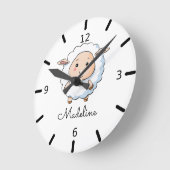 Horloge Ronde Personnalisez vos propres moutons (Angle)