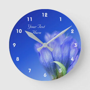 Horloge Ronde Personnalité de Blue Gentian