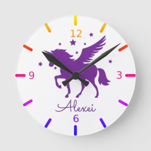Horloge Ronde Personnalité de l'Unicorn magical