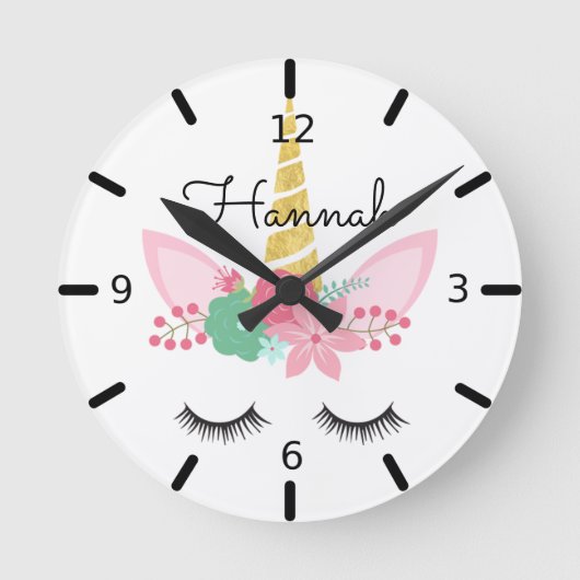 Horloge Ronde Personnalité du Floral Sleeping (Recto)