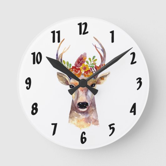 Horloge Ronde Personnalité du Wall Clock boho de Buck Head Brown (Recto)