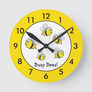 Horloge Ronde Personnalized Bumble Bee Round Clock