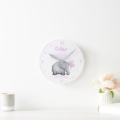 Horloge Ronde Personnalized Christening Date (Maison)