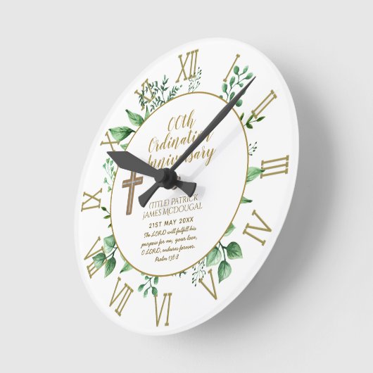 Horloge Ronde Personnalized Clock Priest (Angle)