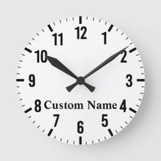 Horloge Ronde Personnalized Custom Nom Acrylic Wall Clock