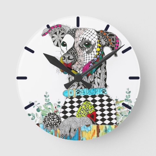 Horloge Ronde Pet Adoption Awareness and Rescue Clock (Recto)