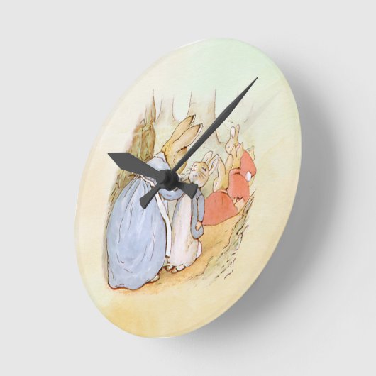Horloge Ronde Peter Rabbit (maman) (Angle)
