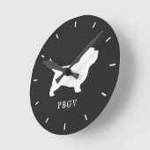 Horloge Ronde Petit Basset Griffon Vendeen (Angle)