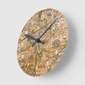 Horloge Ronde Petit groupe de l'Afrique d'un globe (Angle)