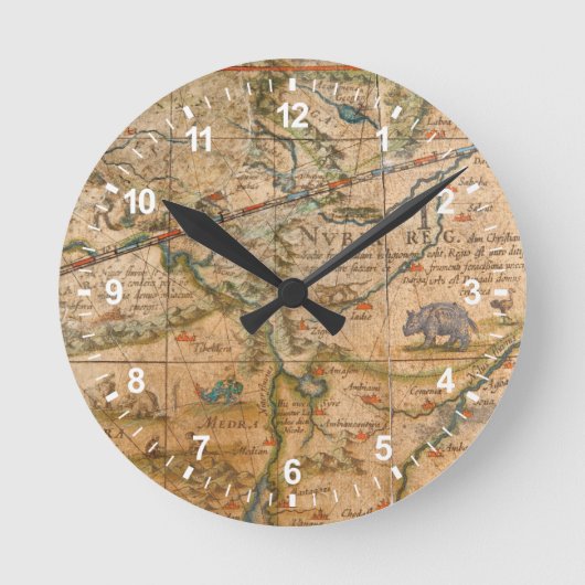 Horloge Ronde Petit groupe de l'Afrique d'un globe (Recto)