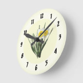 Horloge Ronde Petit Jonquille Timide (Angle)