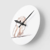 Horloge Ronde Petit oiseau de chouette (Angle)