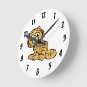 Horloge Ronde Petit tigre (Angle)