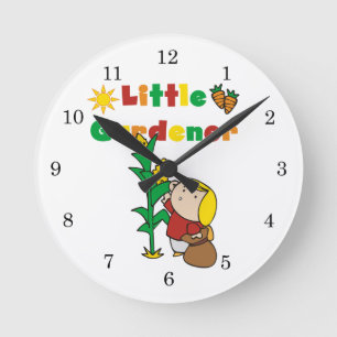 Horloge Ronde Petite jardinière de fille