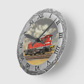HORLOGE RONDE PETITE LOCOMOTIVE (Angle)