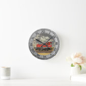 HORLOGE RONDE PETITE LOCOMOTIVE (Maison)