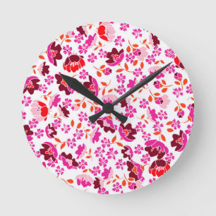 Horloge Ronde Petites fleurs