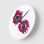 Horloge Ronde Petunias d'été (Angle)