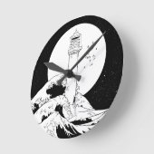 Horloge Ronde Phare de Bell Rock en Écosse (Angle)