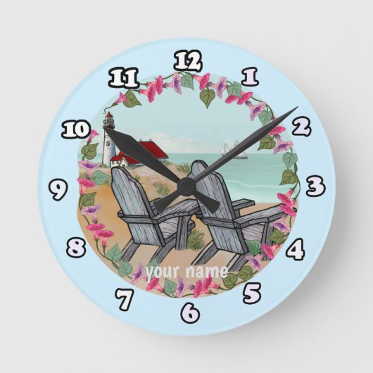 Horloge Ronde Phare de Floral Noon (Recto)